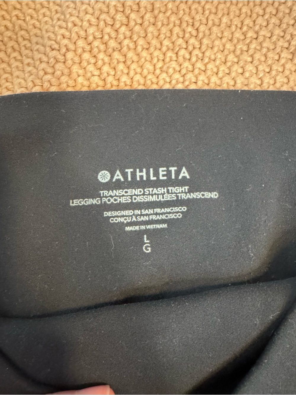 Athleta Transcend Stash Tights Leggings size Large in Black - Picture 5 of 6